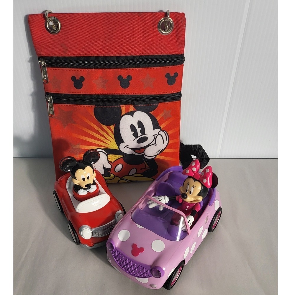Disney Mickey & Minnie Mouse Roadster Racers Cars & Crossbody Shoulder Bag